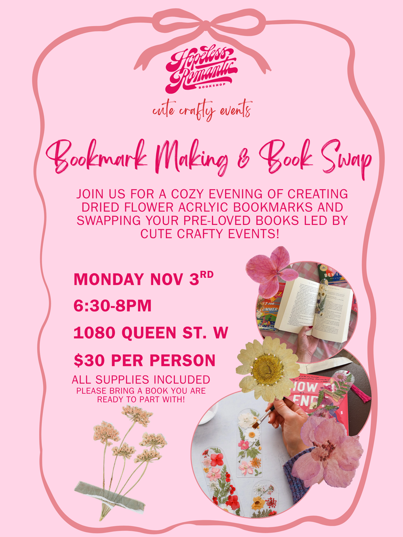 Bookmark Making Workshop & Book Swap - Nov 3