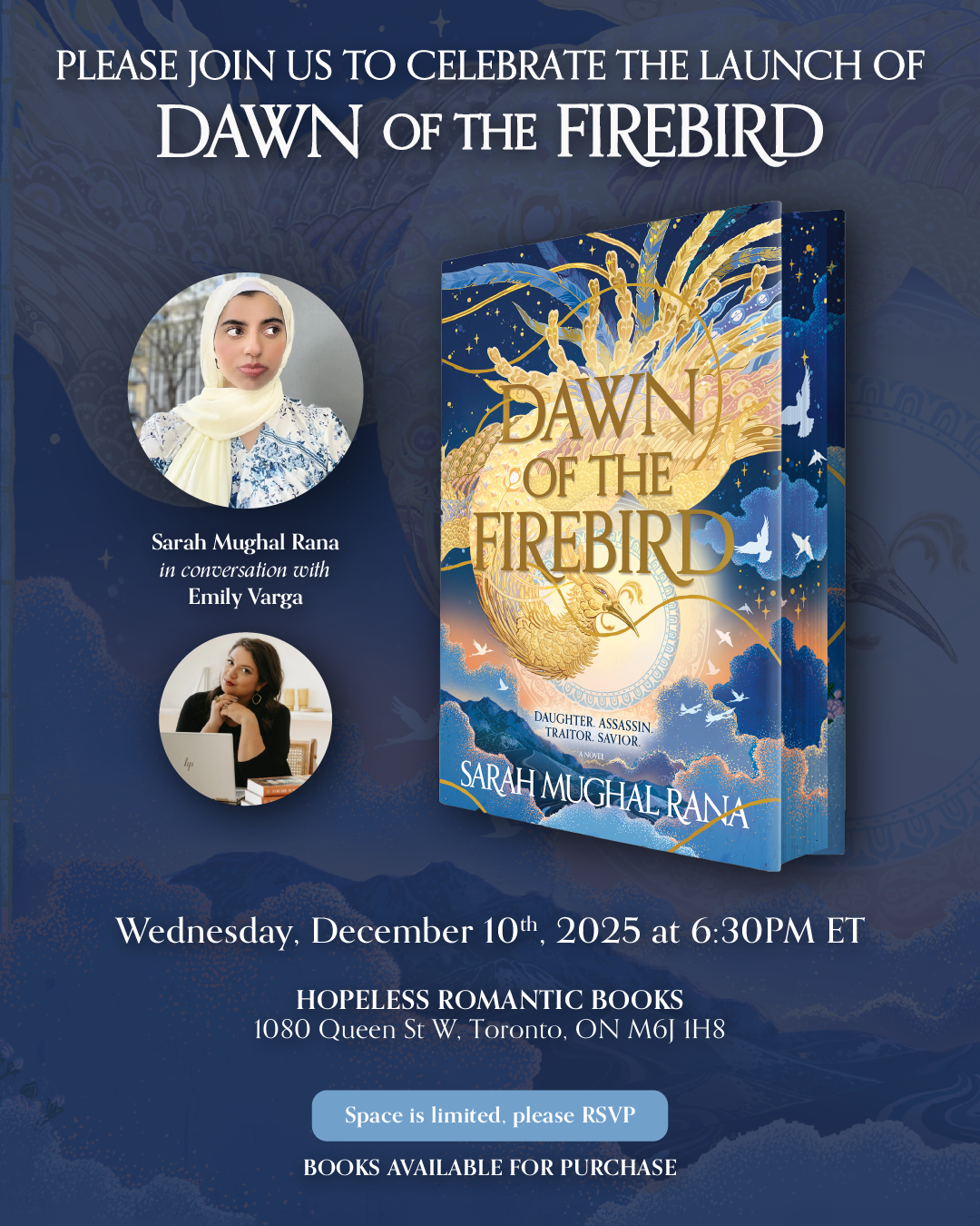 Event RSVP: Sarah Mughal Rana Launch Party (December 10)