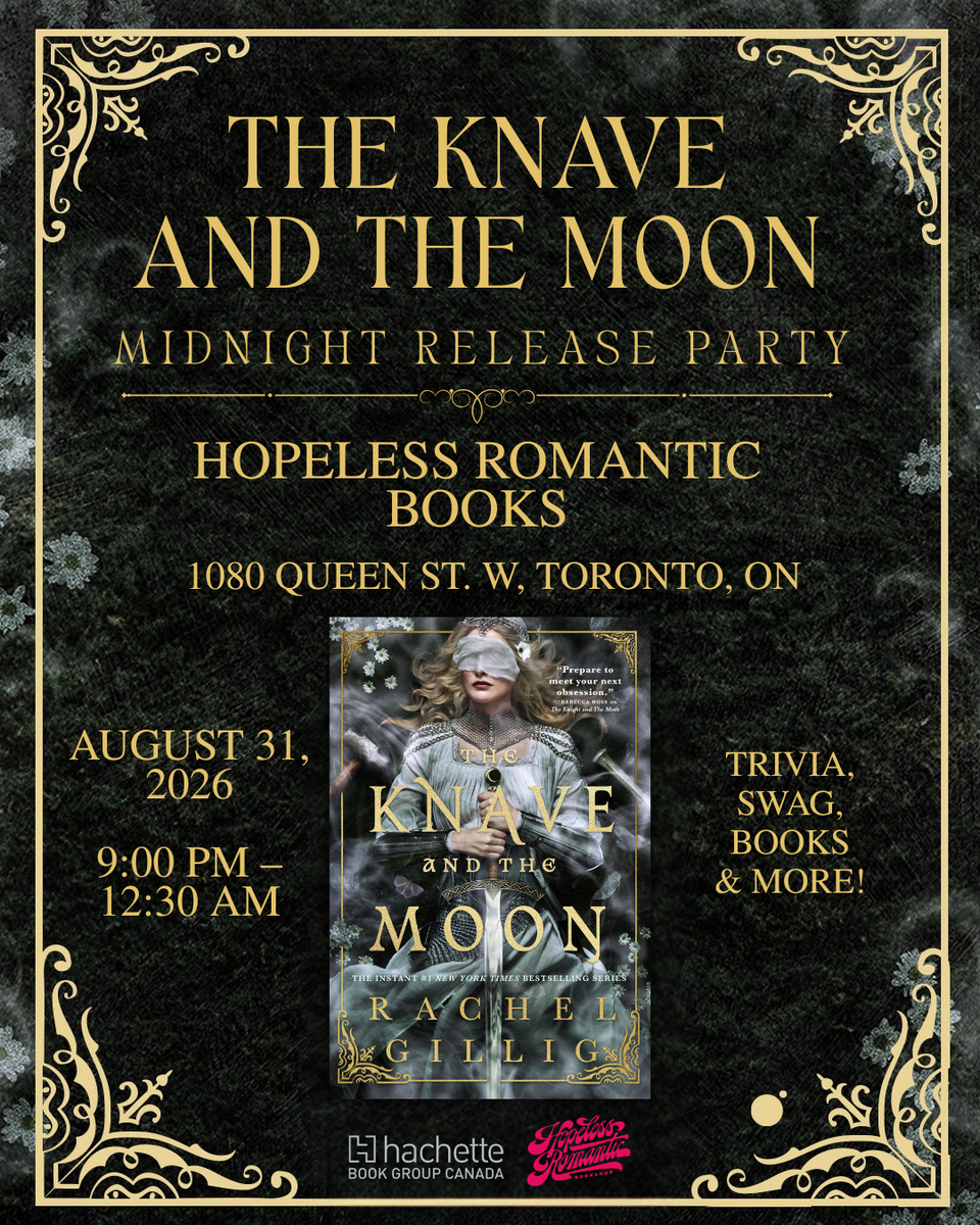 Midnight Release Day Party: The Knave and The Moon by Rachel Gillig (August 31, 2026 @ 9:00pm)