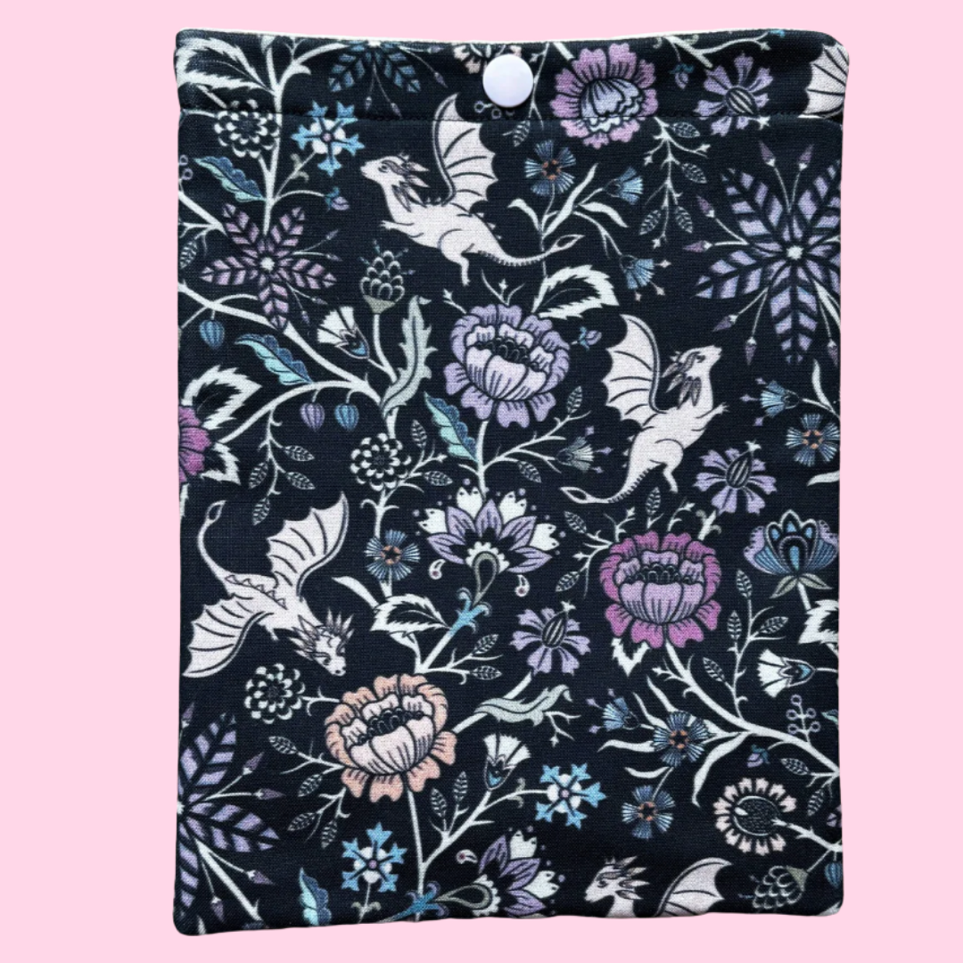 E-Reader Sleeve - Floral Dragons