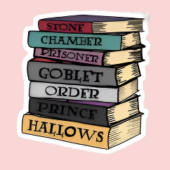 Potter books sticker