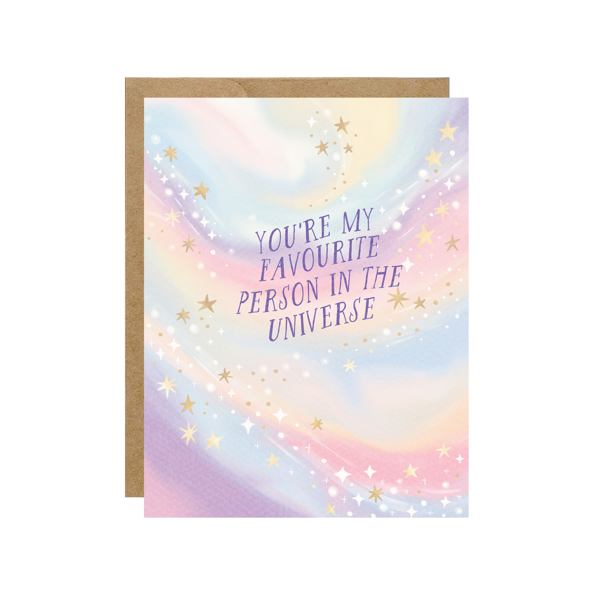Favourite Person In The Universe - Pastel Stars Card