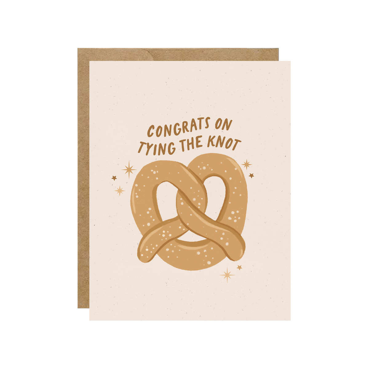 Pretzel Congrats On Tying The Knot - Wedding Love Card - Hopeless Romantic