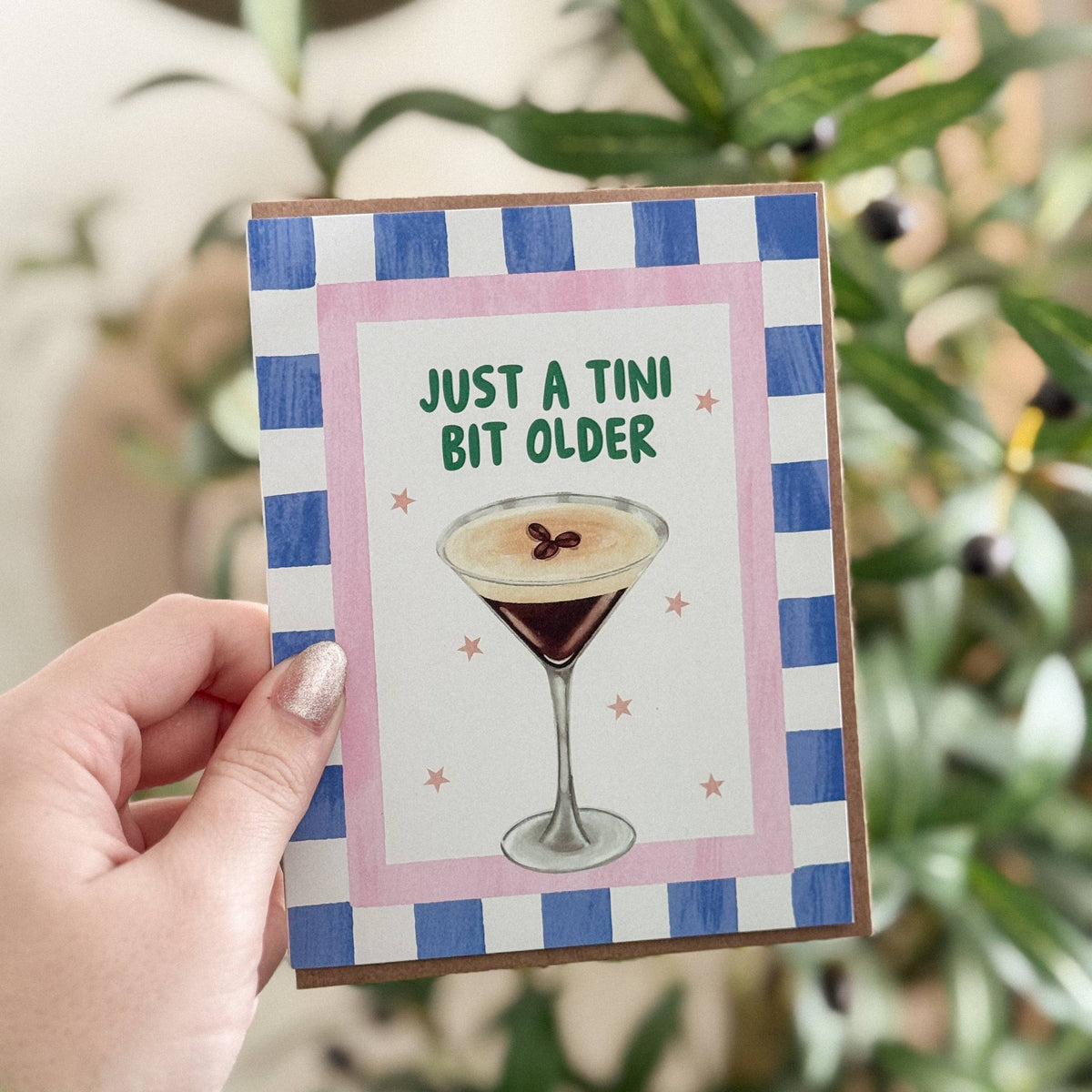 Tini Bit Older - Espresso Martini Cocktail Birthday Card
