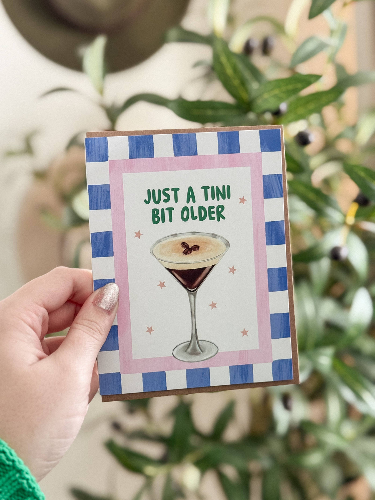 Tini Bit Older - Espresso Martini Cocktail Birthday Card - Hopeless Romantic