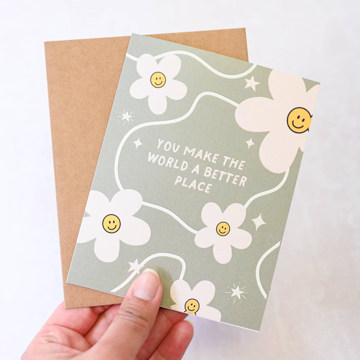 You Make The World A Better Place - Valentine's Daisy Card - Hopeless Romantic