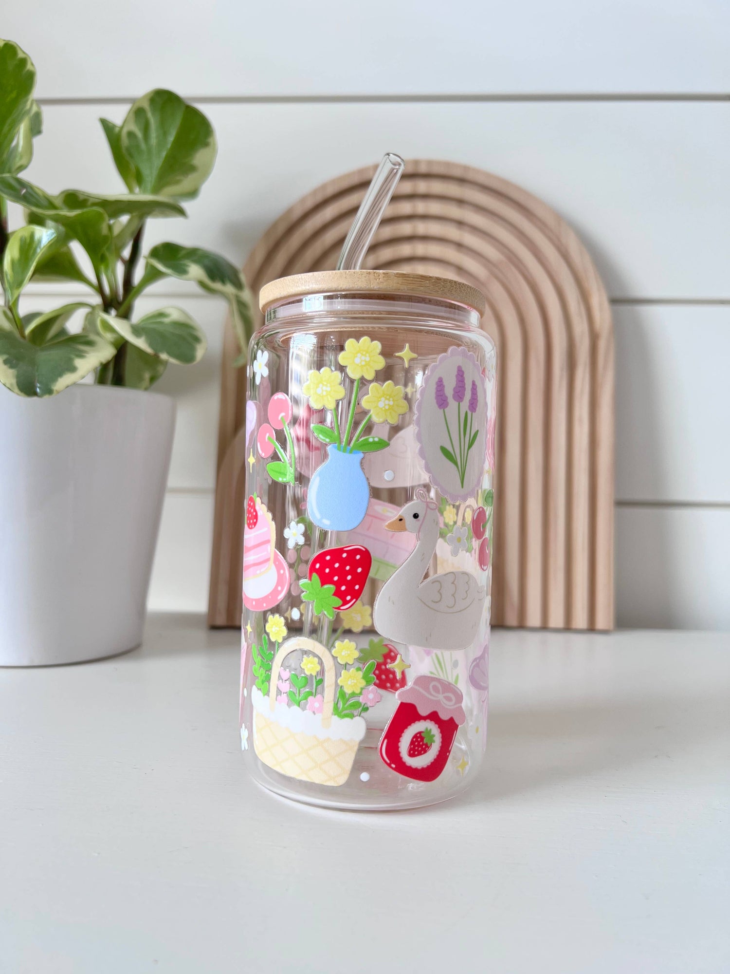 Cottagecore Glass Cup