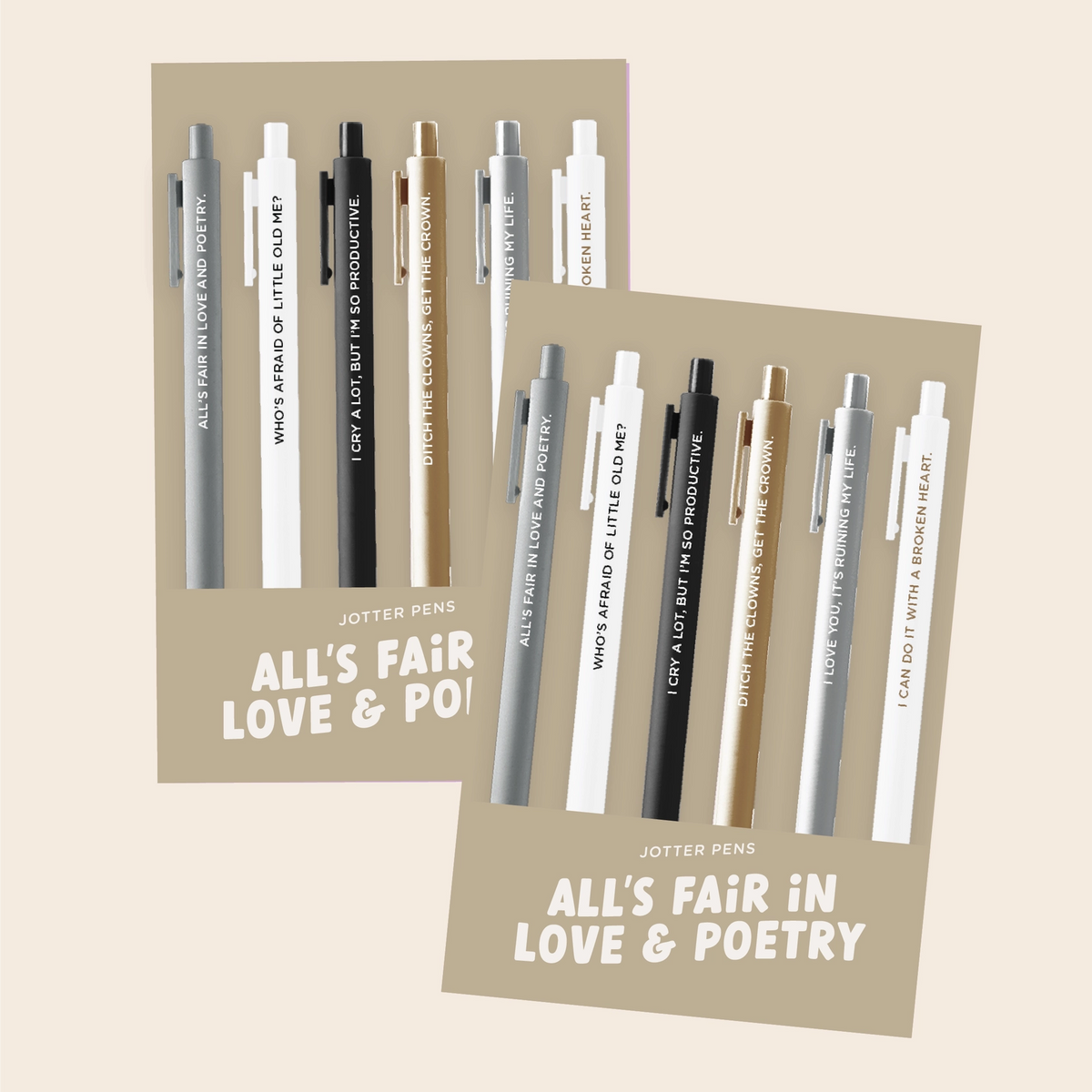 All's Fair in Love & Poetry - Gel Pen Set