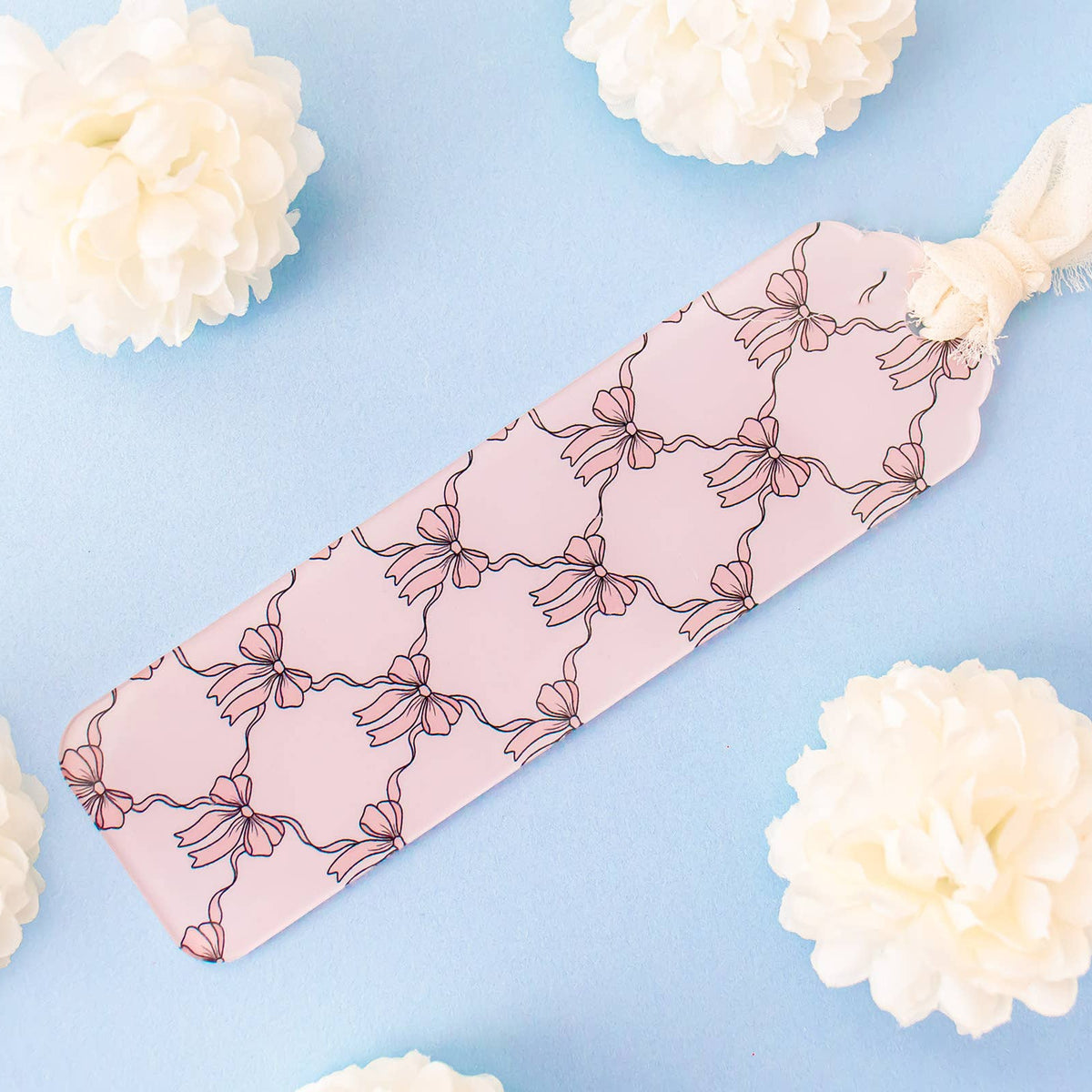 Pink Bow Acrylic Bookmark