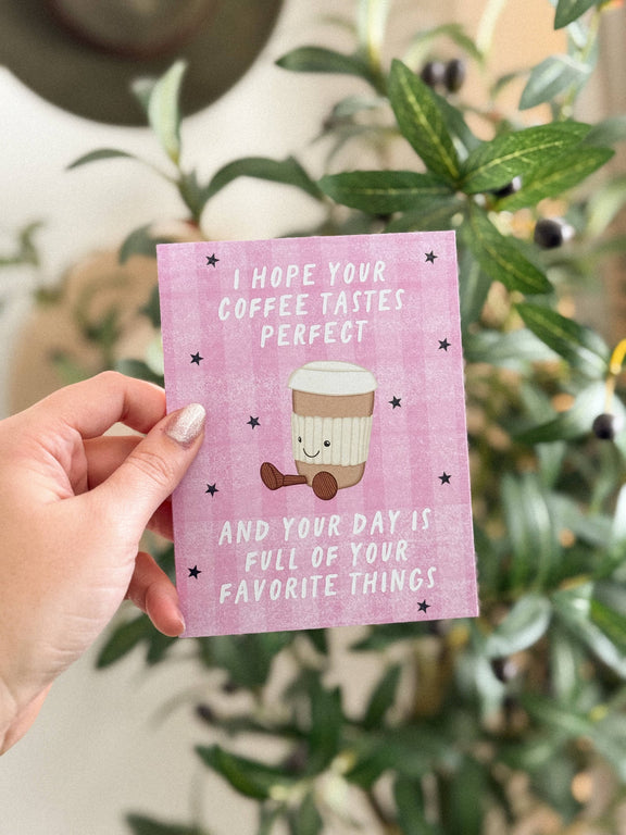 Perfect Latte Jelly - Coffee Cafe Card - Hopeless Romantic