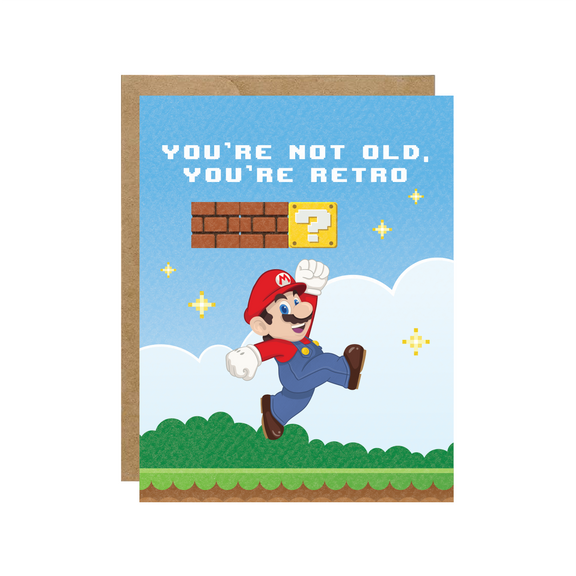 Super Retro - Video Game Pop Culture Birthday Card - Hopeless Romantic