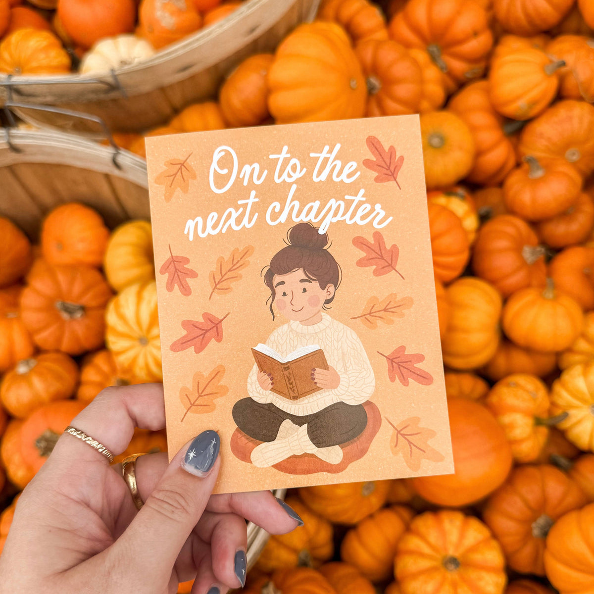 On To The Next Chapter - Bookshop Cozy Reader Card