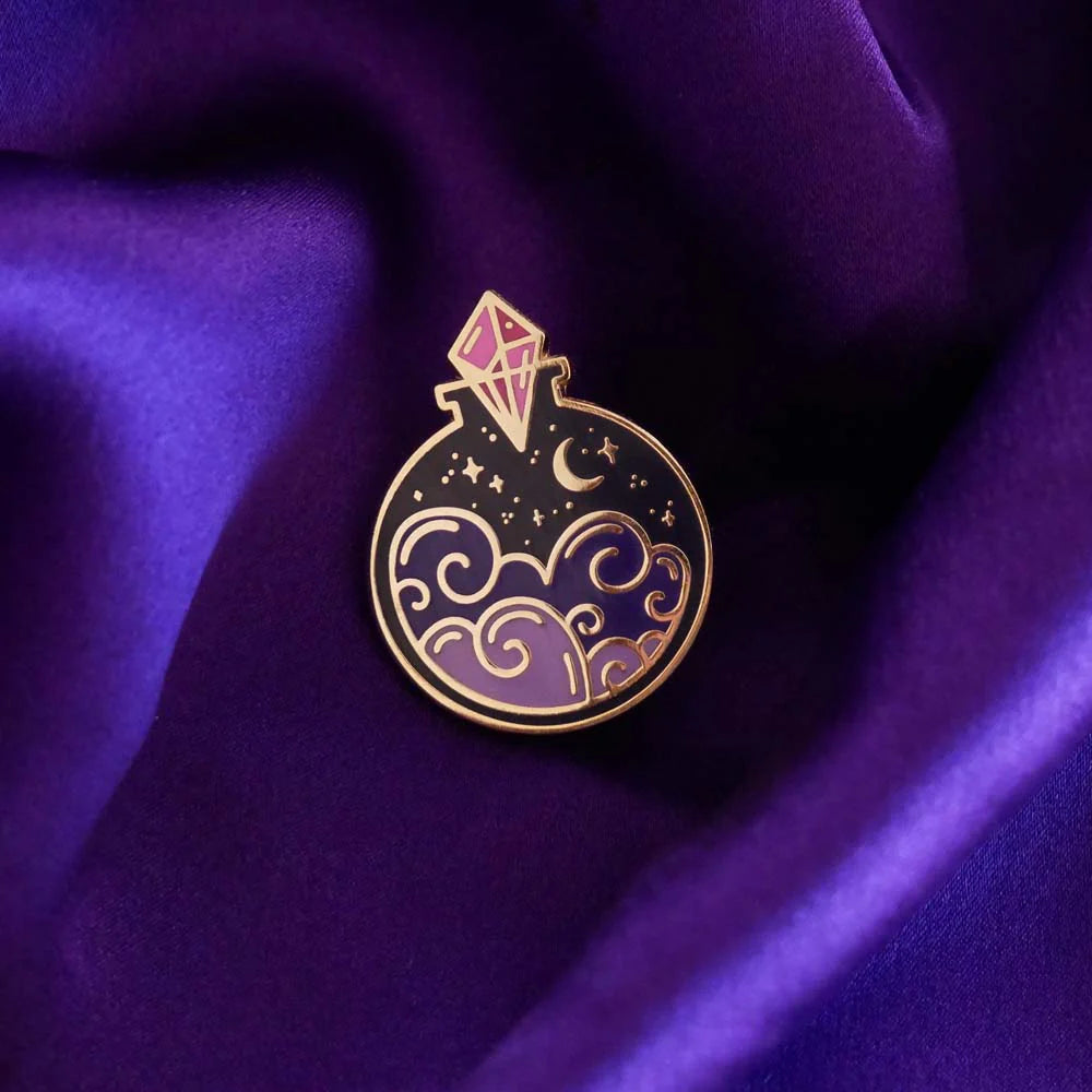 Dreamers Potion Bottle Pin - Purple