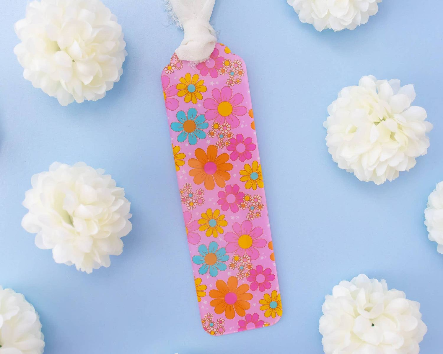 Retro Flower Acrylic Bookmark