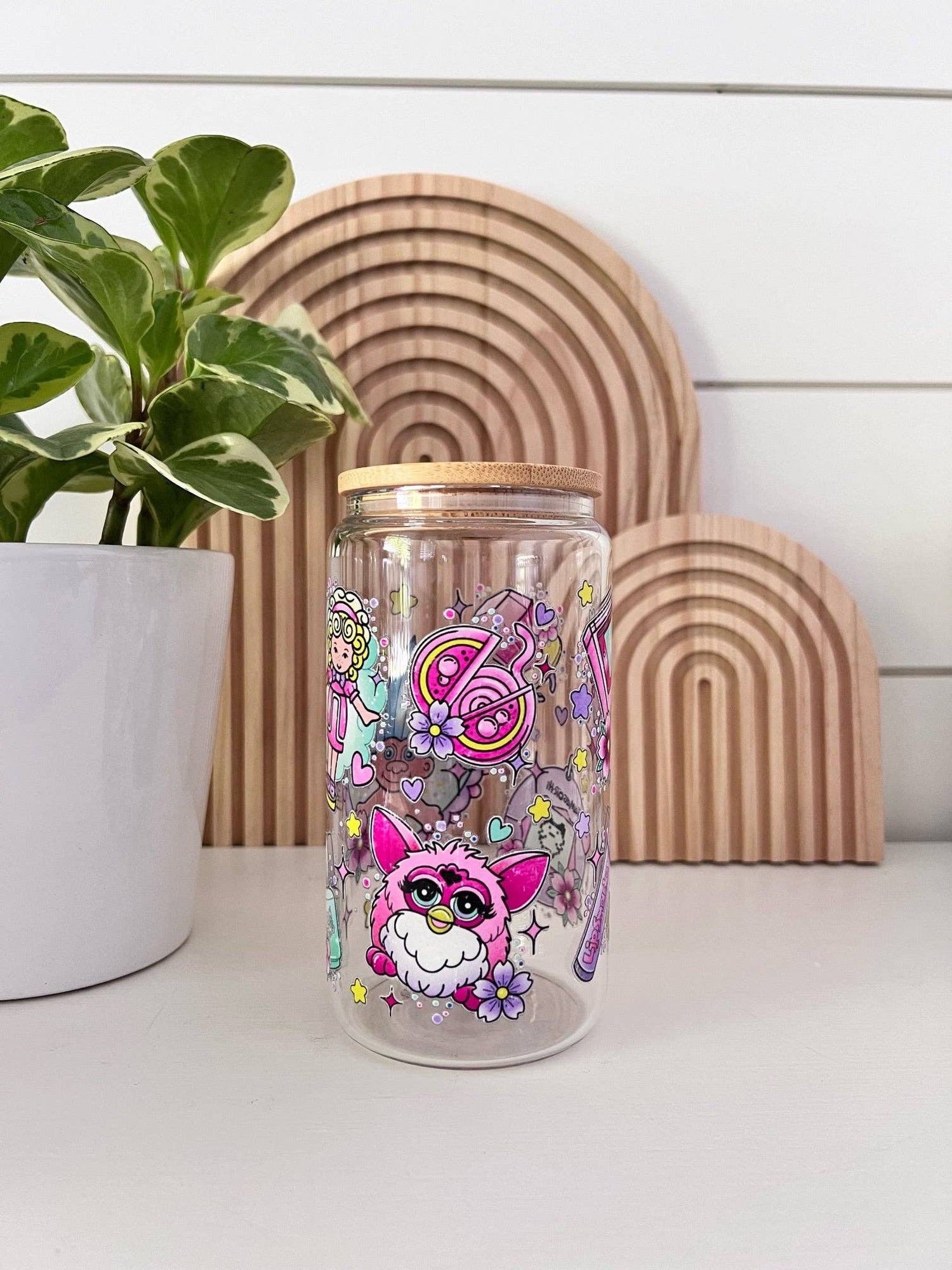 90's Icons Glass Cup