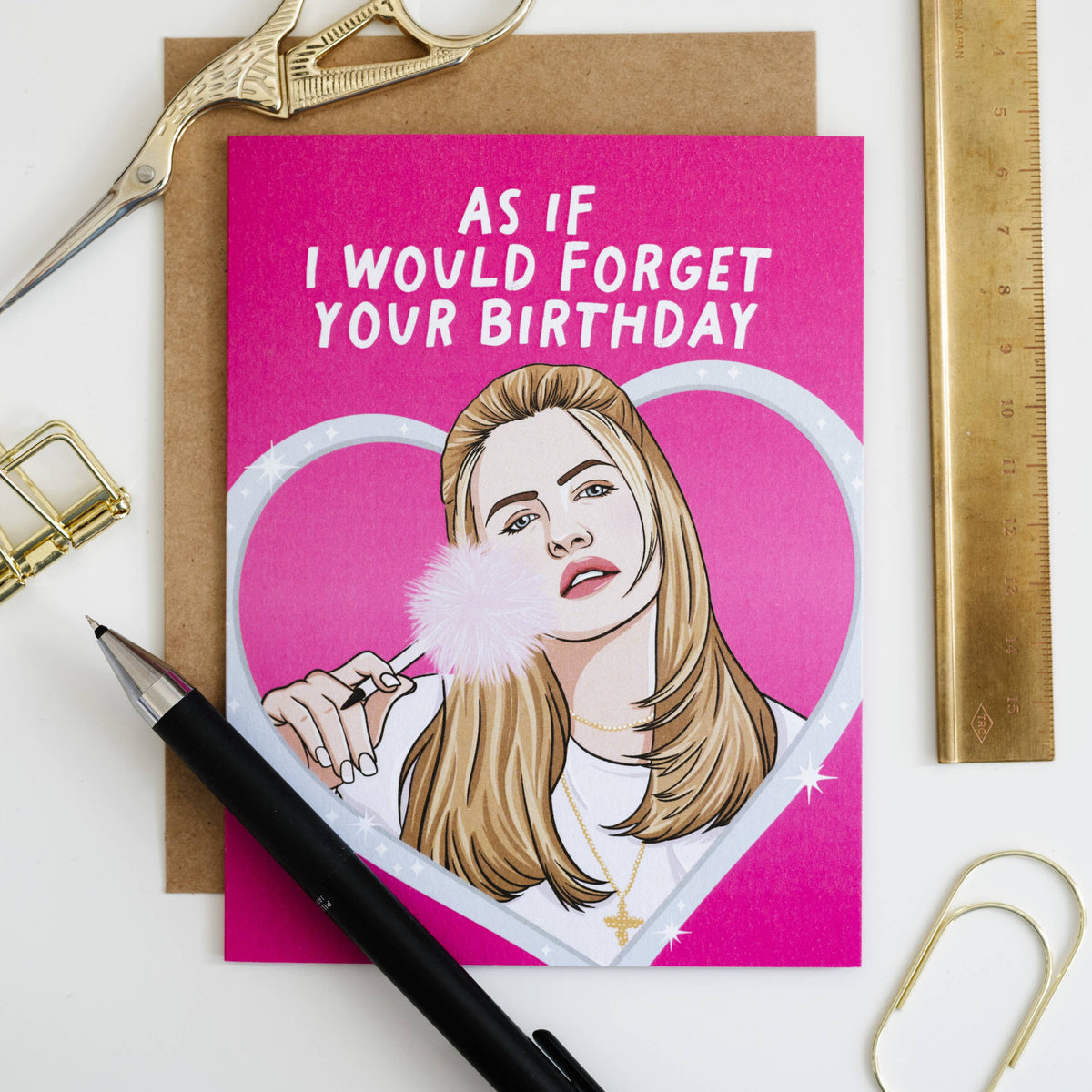 Clueless - Retro 90's Pop Culture Card - Hopeless Romantic