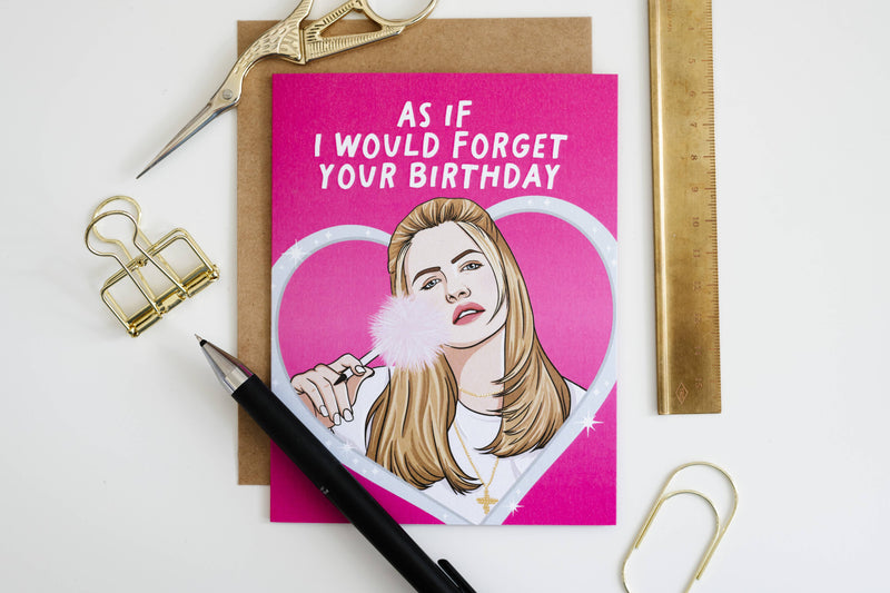 Clueless - Retro 90's Pop Culture Card - Hopeless Romantic