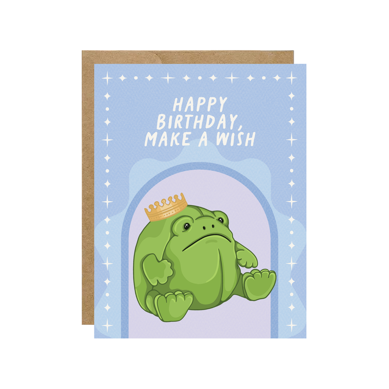 Make a Wish Frog Jelly - Dry Humour Card - Hopeless Romantic