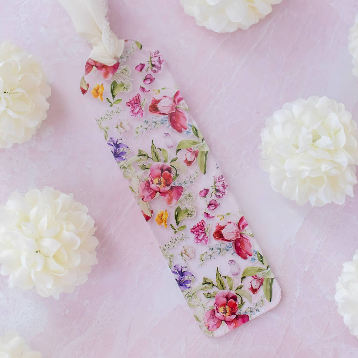Floral  Acrylic Bookmark