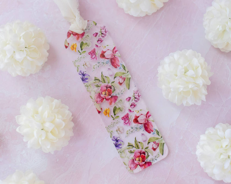 Floral  Acrylic Bookmark