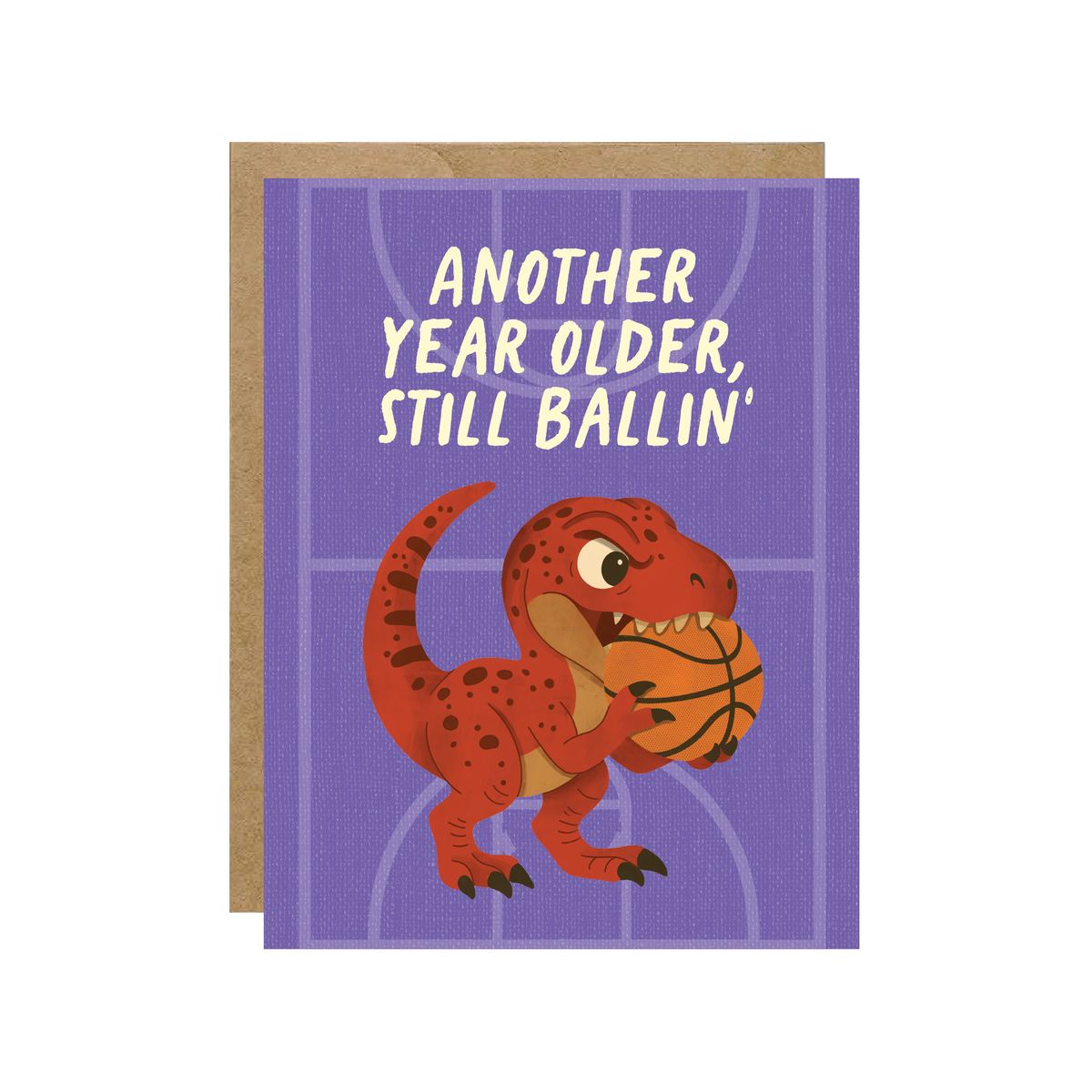Another Year Older, Still Ballin' Raptor - Basketball Sports Birthday Card - Hopeless Romantic