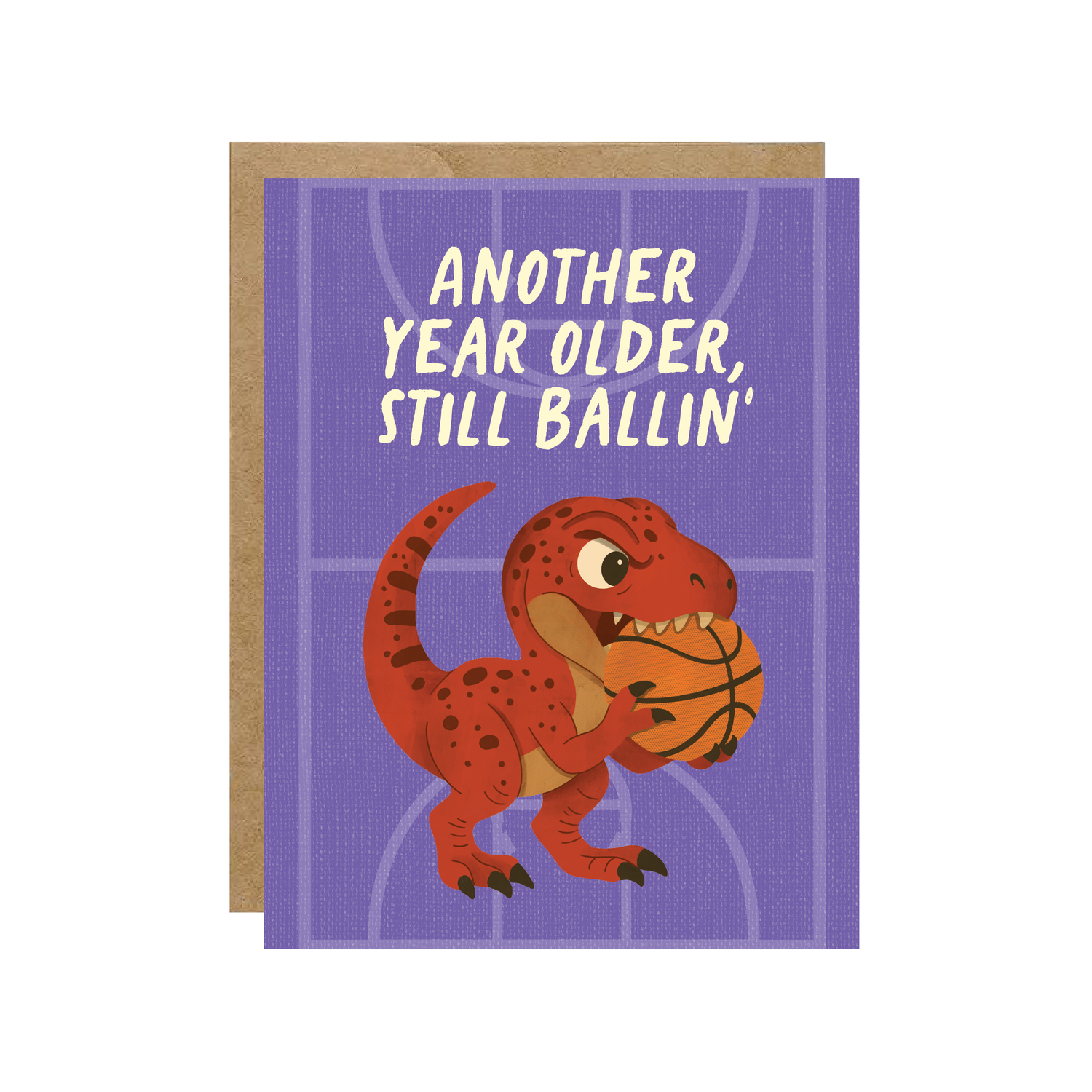 Another Year Older, Still Ballin' Raptor - Basketball Sports Birthday Card - Hopeless Romantic
