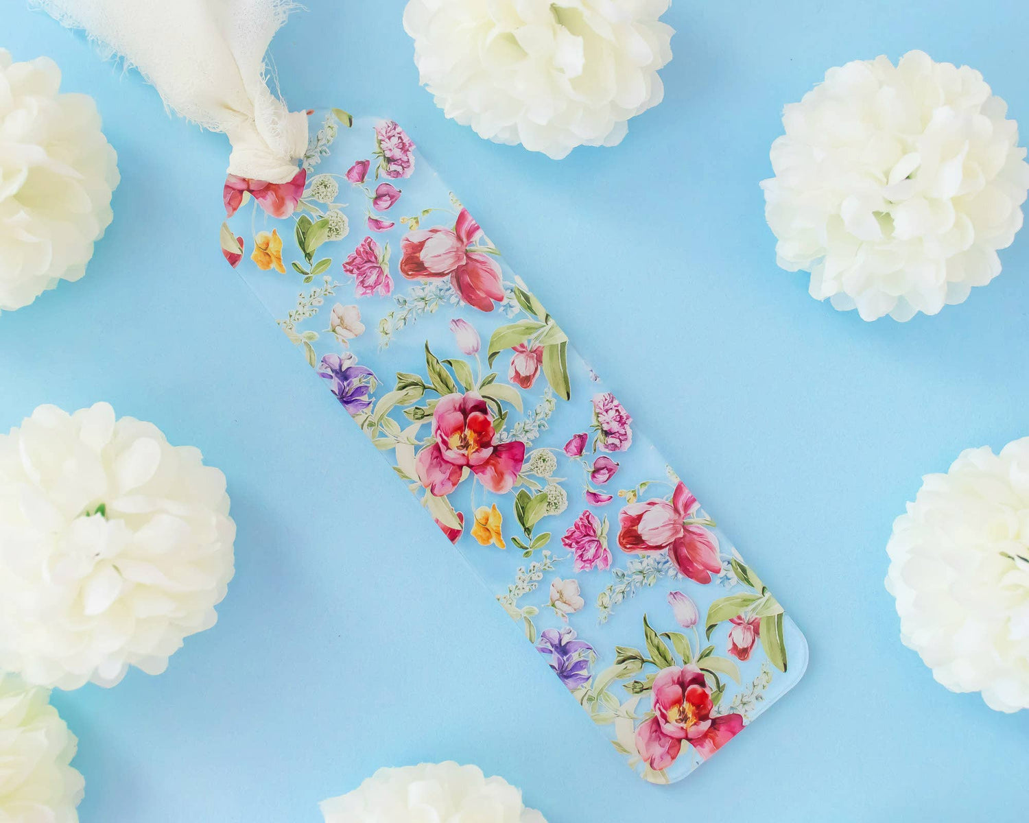 Floral  Acrylic Bookmark