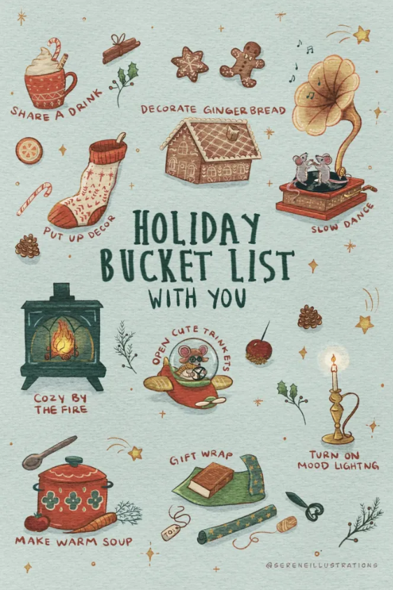 Greeting Card - Holiday Bucket List with You