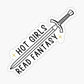 hot girls read fantasy sticker