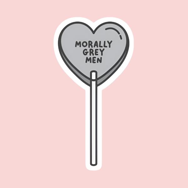 Morally Grey Men Lollipop sticker