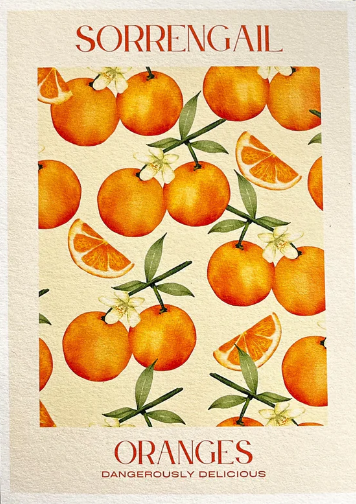 Sorrengail Oranges Art Print 8x10"