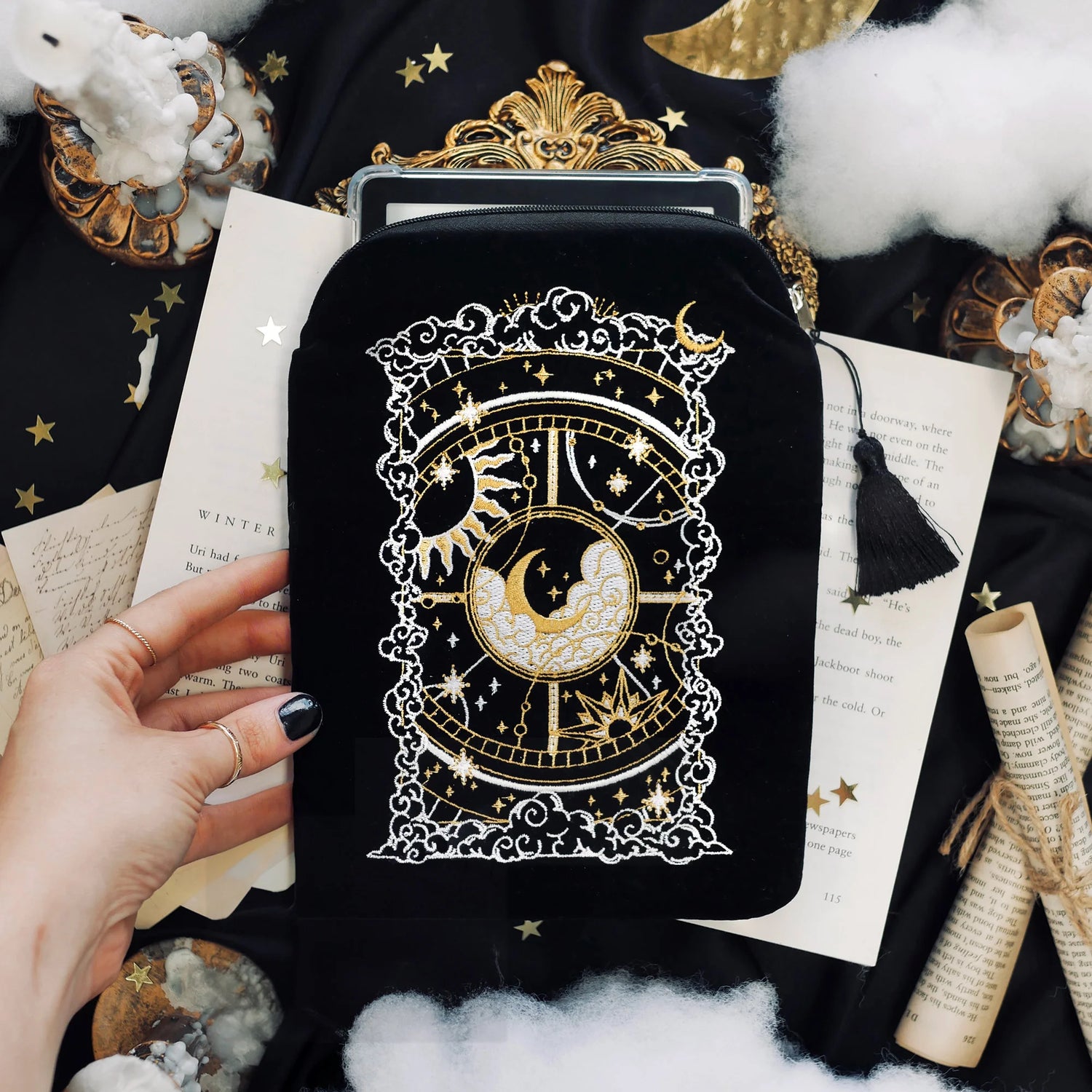 Otherworldly E-Reader Sleeve (Black) - Quirky Cup Collective
