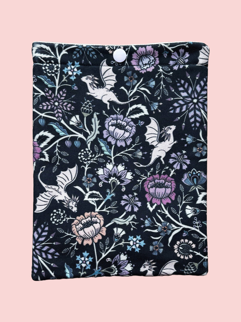 E-Reader Sleeve - Floral Dragons