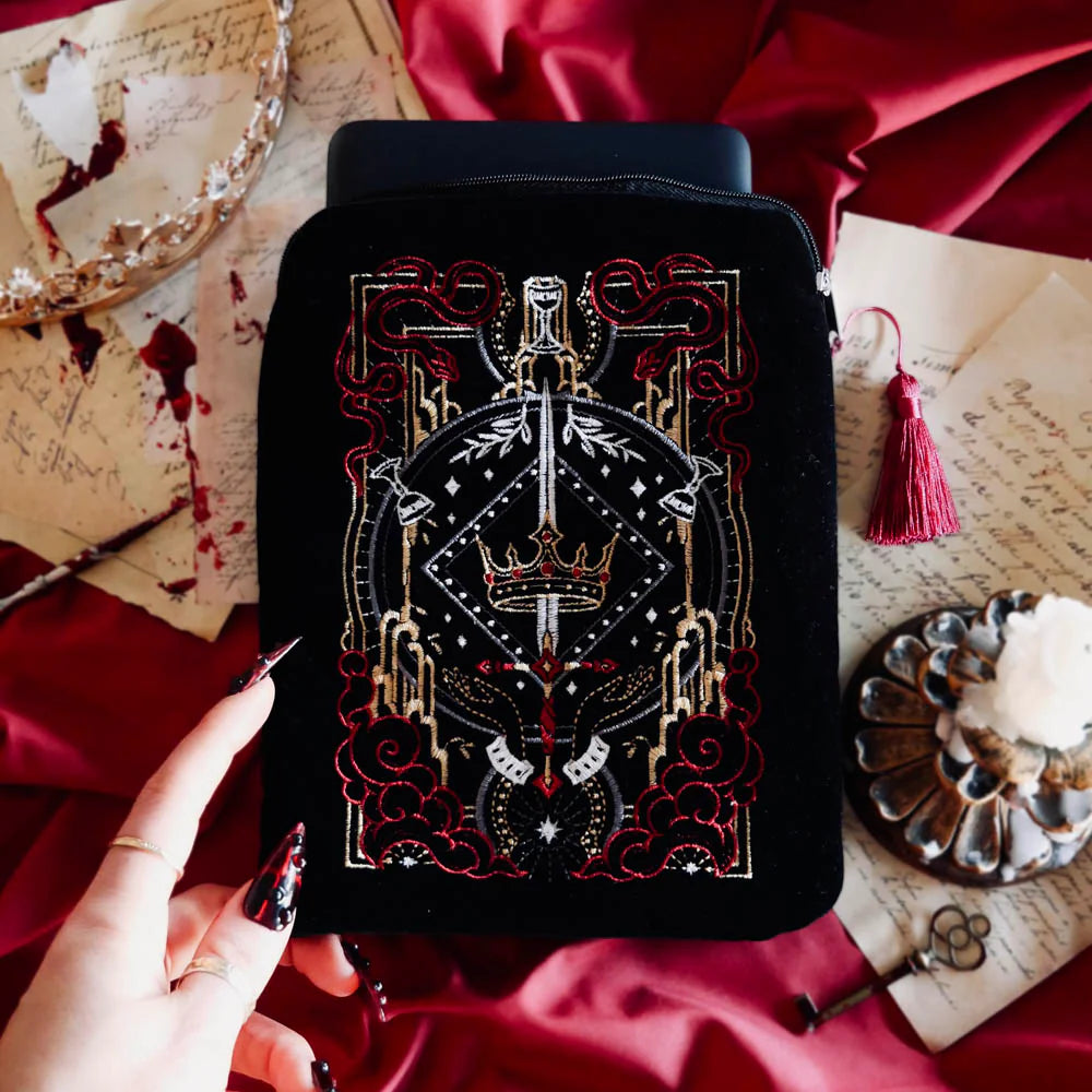 Serpents & Swords E-Reader Sleeve (Black) - Quirky Cup Collective