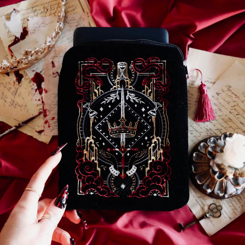 Serpents & Swords E-Reader Sleeve (Black) - Quirky Cup Collective