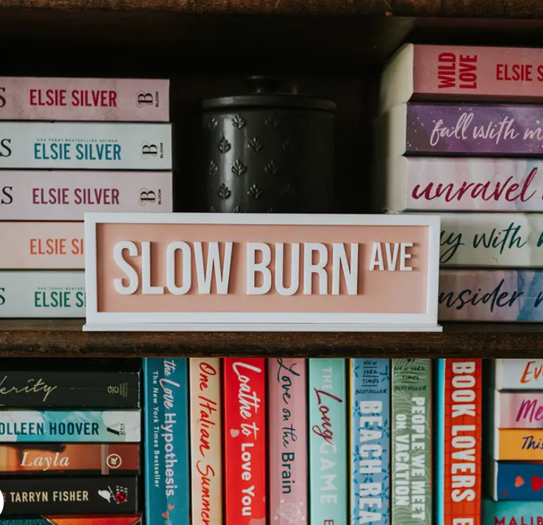 Acrylic Shelf Sign: Slow Burn Ave