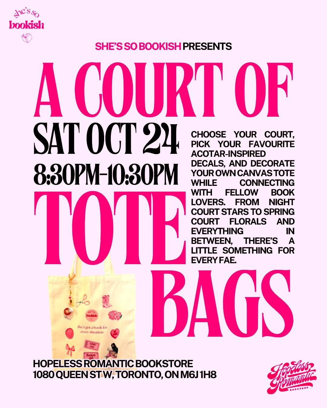 A Court of Tote Bags: Decorating Workshop: An ACOTAR-Inspired Activity