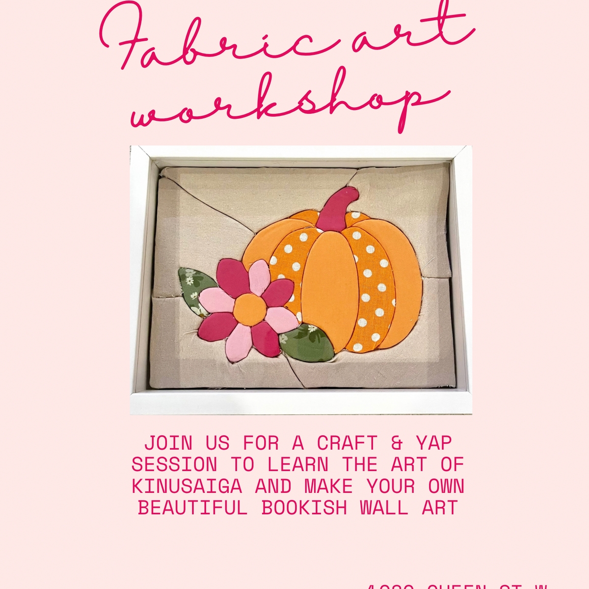 Fall Fabric Art Workshop with Cute Crafty Events