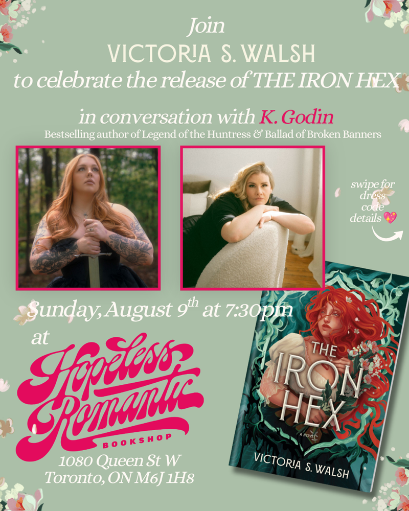 Book Launch for The Iron Hex by Victoria Walsh (August 9, 2026 @ 7:30pm)