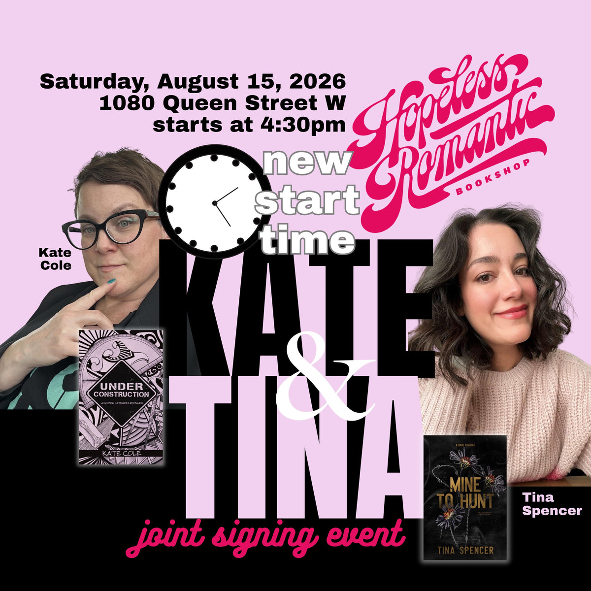 Book Signing with Kate Cole and Tina Spencer (August 15, 2026)