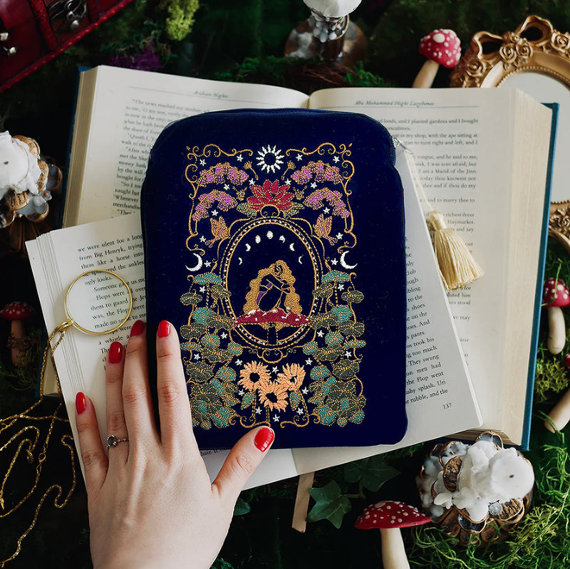 Wonderland E-Reader Sleeve (Blue) - Quirky Cup Collective